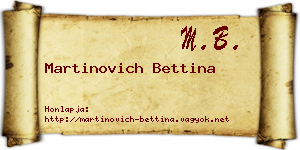 Martinovich Bettina névjegykártya